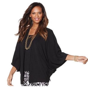 Serena Williams Signature Statement Cardigan-SZ L Jacket Wrap Blue